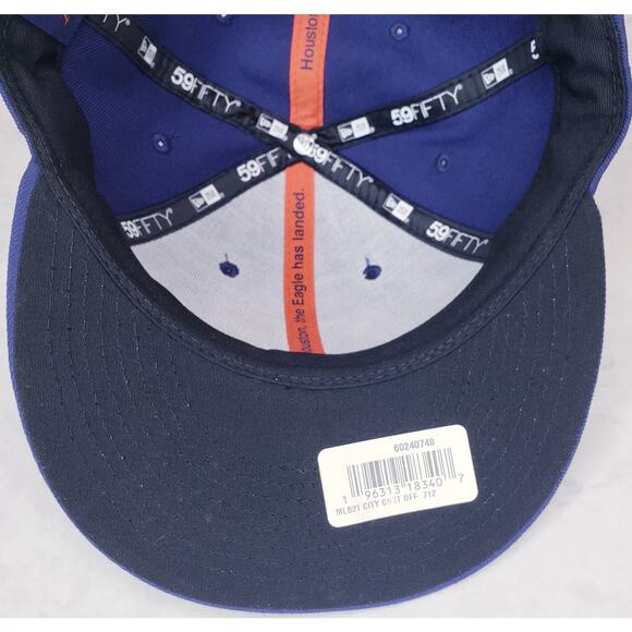 NWT New Era City Connect 59FIFTY Houston Astros Fitted Baseball Cap Size 7 1/2 - Picture 6 of 9